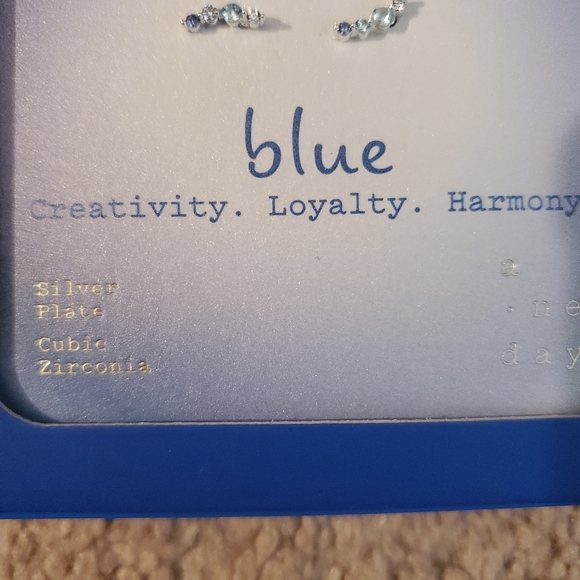 🎯 A new day blue earring set - Picture 3 of 3